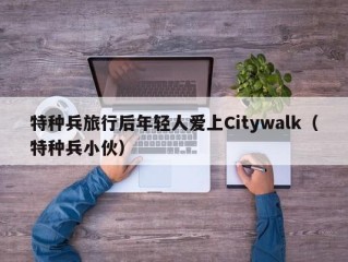 特种兵旅行后年轻人爱上Citywalk（特种兵小伙）