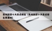 贵州旅游十大景点排名（贵州旅游十大景点排名黄果树）