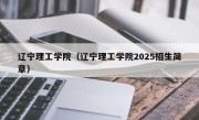 辽宁理工学院（辽宁理工学院2025招生简章）