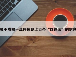 关于成都一草坪惊现上百条“蚊卷风”的信息
