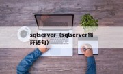 sqlserver（sqlserver循环语句）