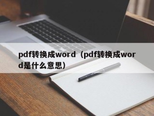 pdf转换成word（pdf转换成word是什么意思）