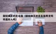 献给国王的无名指（献给国王的无名指男主妈妈是好人吗）