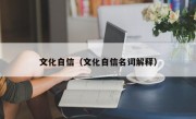 文化自信（文化自信名词解释）