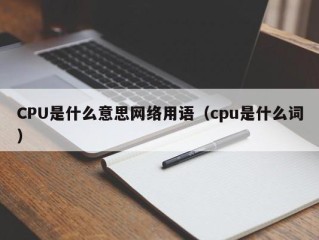CPU是什么意思网络用语（cpu是什么词）