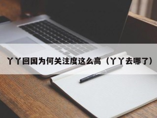 丫丫回国为何关注度这么高（丫丫去哪了）