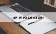 竹笋（竹笋怎么焯水才正确）