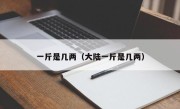 一斤是几两（大陆一斤是几两）