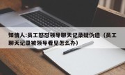知情人:员工怒怼领导聊天记录疑伪造（员工聊天记录被领导看见怎么办）