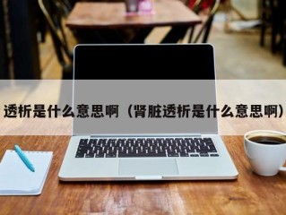 透析是什么意思啊（肾脏透析是什么意思啊）