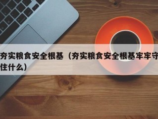 夯实粮食安全根基（夯实粮食安全根基牢牢守住什么）