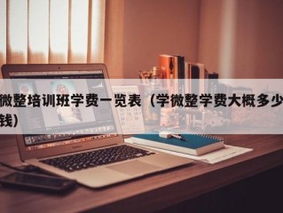 微整培训班学费一览表（学微整学费大概多少钱）