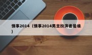 情事2014（情事2014男主扮演者是谁）