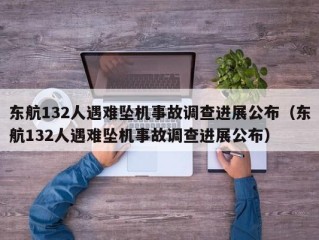 东航132人遇难坠机事故调查进展公布（东航132人遇难坠机事故调查进展公布）