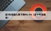 近9年结婚人数下降49.3%（近十年结婚率）